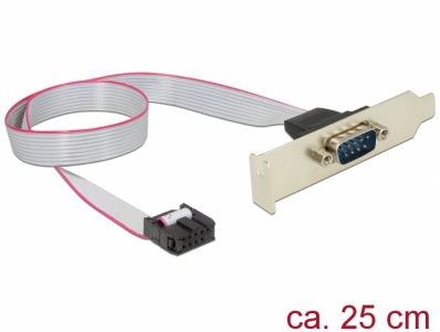 Delock Low Profile Slot Bracket > 1 x Serial Pin layout: twisted