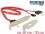 Delock Slot bracket SATA 6 Gb/s 7 pin receptacle + SATA 15 pin power plug internal > SATA male pin 8 power external