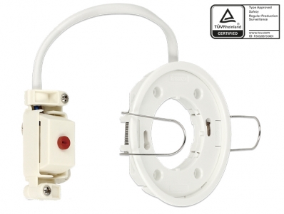 Delock Lighting GX53 recess mount base round type E white