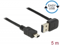 Delock Cable EASY-USB 2.0 Type-A male angled up / down > USB 2.0 Type Mini-B male 5 m