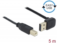 Delock Cable EASY-USB 2.0 Type-A male angled up / down > USB 2.0 Type-B male 5 m