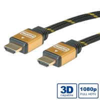 ROLINE GOLD HDMI HS Kabelis + Ethernet, 4K, 3840x2160 @30Hz M/M, 15.0 m