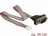 Delock Cable serial pin header female > 1 x RS-232 DB9 male layout: twisted