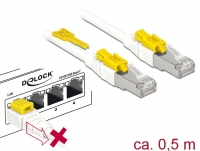 Delock Cable RJ45 Secure Cat.6A 0.5 m