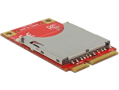 Delock Mini PCIe I/O USB full size 1 x SD Card slot