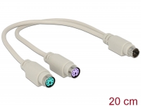 Delock Cable PS/2 Splitter 1 x male > 2 x female 20 cm