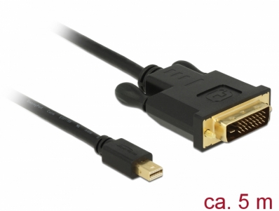 Delock Kabel mini Displayport 1.1 Stecker > DVI 24+1 Stecker 5 m