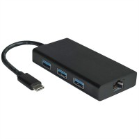 VALUE USB 3.1 Type C to Gigabit Ethernet Converter + Hub 3x USB 3.0 Type A