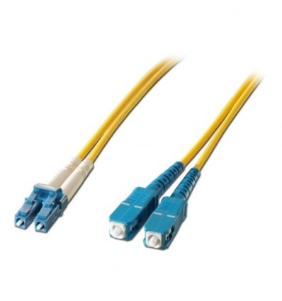 1m Fibre Optic Patch Lead OS1 LC to SC Connectors, 9/125µm