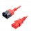 Barošanas kabelis IEC C14 - C13, sarkans, 1.0m, Lindy