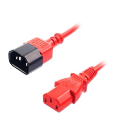 Barošanas kabelis IEC C14 - C13, sarkans, 1.0m, Lindy