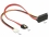 Delock Cable SATA 6 Gb/s 7 pin receptacle + Floppy 4 pin power receptacle > SATA 22 pin receptacle upwards angled metal 30 cm