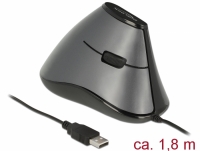 Delock Ergonomic vertical optical 5-button USB mouse