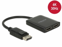 Delock Displayport 1.2 Splitter 1 x Displayport in > 2 x HDMI out 4K 30 Hz