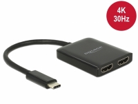 Delock USB Type-C™ Splitter (DP Alt Mode) > 2 x HDMI out 4K 30 Hz