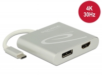 Delock USB Type-C™ Splitter (DP Alt Mode) to 1 x HDMI + 1 x Displayport out 4K 30 Hz