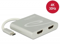 Delock USB Type-C™ Splitter (DP Alt Mode) > 2 x HDMI out 4K 30 Hz