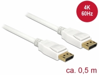 Delock Cable Displayport 1.2 male > Displayport male 4K 60 Hz 0.5 m