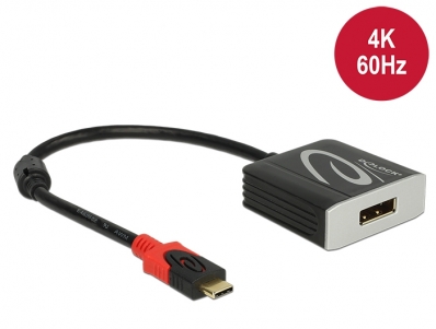 Delock Adapter USB Type-C™ male > Displayport female (DP Alt Mode) 4K 60 Hz