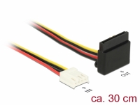 Delock Cable Power Floppy 4 pin female > SATA 15 pin female metal 30 cm