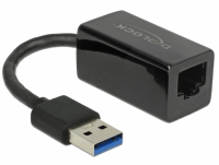 Delock Adapter SuperSpeed USB (USB 3.1 Gen 1) with USB Type-A male > Gigabit LAN 10/100/1000 Mbps compact black