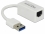 Delock Adapter SuperSpeed USB (USB 3.1 Gen 1) with USB Type-A male > Gigabit LAN 10/100/1000 Mbps compact white