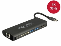 Delock USB Type-C™ 3.1 Docking Station HDMI 4K 30 Hz, Gigabit LAN and USB PD function