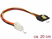 Delock Cable P4 male > SATA 15 pin receptacle 20 cm
