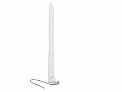 Delock WLAN 802.11 b/g/n Antenna open end tinned 4 dBi omnidirectional 1.13 13 cm flexible Clip white