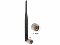 Delock WLAN Antenna N plug 802.11 b/g/n 5 dBi omnidirectional joint flexible rubber duck black
