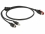 Delock PoweredUSB cable male 24 V > USB Type-B male + Hosiden Mini-DIN 3 pin male 1 m for POS printers and terminals