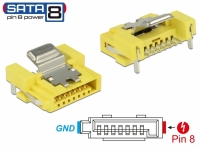 Delock Connector SATA 6 Gb/s receptacle 8 pin power