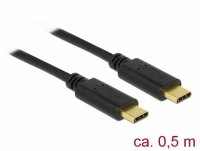 Delock USB 2.0 cable Type-C™ to Type-C™ 0.5 m 5 A E-Marker