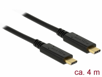 Delock USB 2.0 cable Type-C™ to Type-C™ 4 m 5 A E-Marker