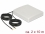 Delock LTE MIMO Antenna 2 x SMA Plug 8 dBi directional with connection cable RG-58 10 m white outdoor