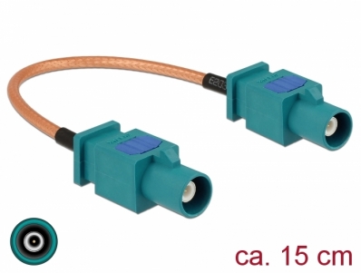 Delock Antenna Cable FAKRA Z plug > FAKRA Z plug RG-316 15 cm