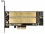 Delock PCI Express x4 Card > 1 x internal M.2 Key B + 1 x internal NVMe M.2 Key M - Low Profile Form Factor