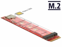 Delock Adapter M.2 key B male > M.2 key B slot port saver + Nano SIM slot