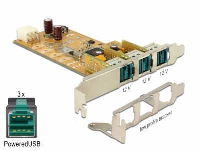 Delock PoweredUSB PCI Express Card > 3 x 12 V