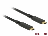 Delock USB 3.1 Gen 2 (10 Gbps) cable Type-C™ to Type-C™ 1 m 3 A E-Marker coaxial