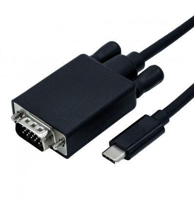 ROLINE USB Type C - VGA Cable, M/M, 1.0 m