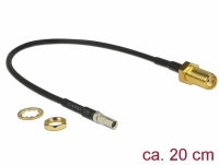 Delock Antenna Cable SMA jack bulkhead > TS-9 plug RG-174 20 cm black