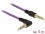 Delock Stereo Jack Cable 3.5 mm 4 pin male > male angled 5 m purple