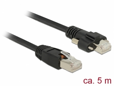 Delock Cable RJ45 plug > RJ45 plug with screws Cat.6 SSTP 5 m