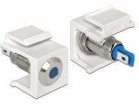 Delock Keystone LED blue 6 V flat, white