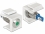 Delock Keystone LED green 6 V flat, white