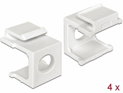 Delock Keystone cover white with 8 mm hole 4 pieces