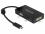 Delock Adapter USB Type-C™ Stecker to VGA / HDMI / DVI Buchse schwarz
