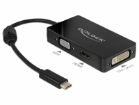 Delock Adapter USB Type-C ™ Stecker - VGA / HDMI / DVI Buchse schwarz
