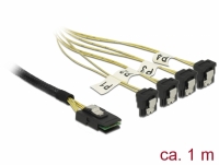 Delock Cable Mini SAS SFF-8087 > 4 x SATA 7 Pin angled 1 m